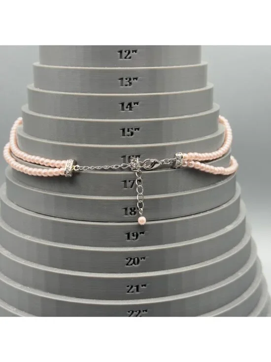 Set of 2 Avon Necklaces Blue Pink Rhinestone Faux Pearl Spring Pastel Nina Ricci - Picture 14 of 15